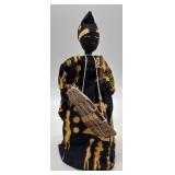 Set of 3 Handcrafted African Cloth Dolls in Traditional Attire