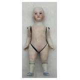 Antique German Bisque Head Doll with Molded Socks and Shoes - Marked 5114