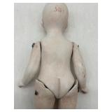 Antique German Bisque Head Doll with Molded Socks and Shoes - Marked 5114