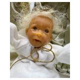 Handcrafted Decorative Egg with Cherubic Figures and Accessories