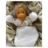 Handcrafted Decorative Egg with Cherubic Figures and Accessories