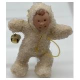 Handcrafted Decorative Egg with Cherubic Figures and Accessories