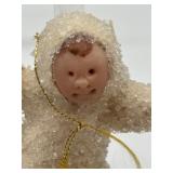 Handcrafted Decorative Egg with Cherubic Figures and Accessories