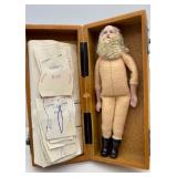 Handcrafted Santa Claus Doll with Detailed Patterns by Cathy Hansen