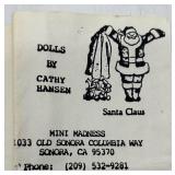 Handcrafted Santa Claus Doll with Detailed Patterns by Cathy Hansen