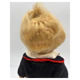 Pair of Vintage Handcrafted Felt/Cloth Dolls with European Dress