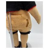 Pair of Vintage Handcrafted Felt/Cloth Dolls with European Dress