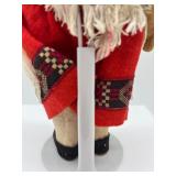 Pair of Vintage Handcrafted Felt/Cloth Dolls with European Dress