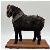 Set of 2 Vintage Handcrafted Pull Toy Horses