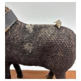 Set of 2 Vintage Handcrafted Pull Toy Horses