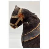 Set of 2 Vintage Handcrafted Pull Toy Horses