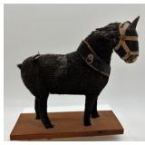Set of 2 Vintage Handcrafted Pull Toy Horses