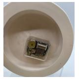 Vintage Porcelain Musical Figurine with Children Around a Christmas Tree