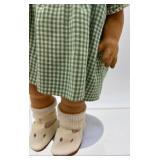 Set of 2 Vintage Baby Dolls in Crocheted and Gingham Outfits