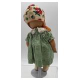 Set of 2 Vintage Baby Dolls in Crocheted and Gingham Outfits
