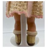 Set of 2 Vintage Baby Dolls in Crocheted and Gingham Outfits