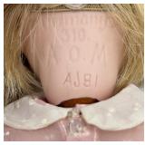 Armand Marseille Bisque Head Doll in Pink Dress