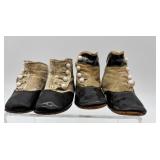 Antique Pair of Button-Closure Baby Shoes