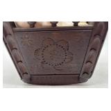 Vintage Wooden Baby Cradle with Two Porcelain Bye Lo Bisque Dolls and One Made in Japan Cloth Doll