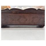 Vintage Wooden Baby Cradle with Two Porcelain Bye Lo Bisque Dolls and One Made in Japan Cloth Doll