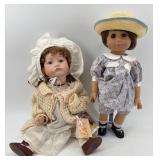 Pair of SFBJ Dolls in Vintage Clothing
