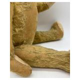 Vintage Stuffed Teddy Bear Toy with Red Bow