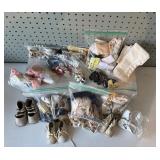 Collection of Vintage Doll Shoes and Accessories
