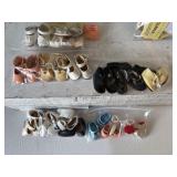 Collection of Vintage Doll Shoes and Accessories