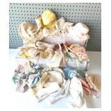 Collection of Vintage Baby Bonnets and Knit Accessories