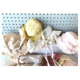 Collection of Vintage Baby Bonnets and Knit Accessories