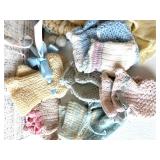 Collection of Vintage Baby Bonnets and Knit Accessories