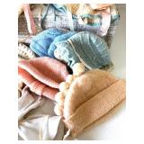 Collection of Vintage Baby Bonnets and Knit Accessories