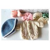 Collection of Handmade Vintage Doll Clothes and Accessories