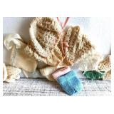 Collection of Handmade Vintage Doll Clothes and Accessories