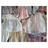 Collection of 17 Vintage Baby Doll Clothes, Various Styles and Fabrics