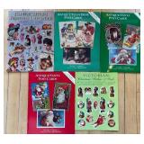 Collection of Antique Santa and Victorian Teddy Bear Postcards, Stickers, Seals and Chromolithographs