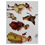 Collection of Vintage Style Gretna Die-Cut Scrapbook Sheets