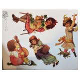 Collection of Vintage Style Gretna Die-Cut Scrapbook Sheets