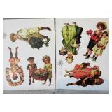 Collection of Vintage Style Gretna Die-Cut Scrapbook Sheets