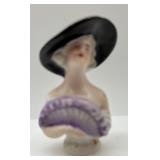 Collection of Antique German Bisque Doll Figurines including Dionne Quintuplets and Half Doll