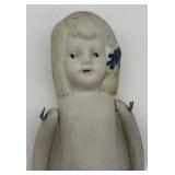 Collection of Antique German Bisque Doll Figurines including Dionne Quintuplets and Half Doll