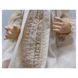 Vintage Porcelain Baby Doll in Lace Dress - SFBJ Paris 252
