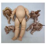 Set of 5 Vintage Shepherd Composite Doll Bodies - NEW