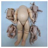 Set of 5 Vintage Shepherd Composite Doll Bodies - NEW