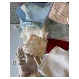 Collection of Assorted Vintage Fabric Swatches and Textiles