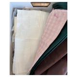Collection of Assorted Vintage Fabric Swatches and Textiles