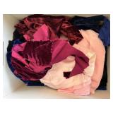 Collection of Assorted Velvet Fabric Scraps in Various Colors