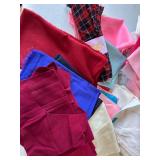 Assorted Textile Fabric Remnants and Sample Collection