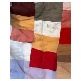 Vintage Wicker Doll Carriage with Patchwork Blanket and Pillow