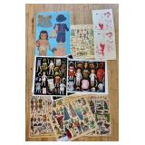 Collection of Vintage Paper Doll Cutouts and Costumes 21 Sheets